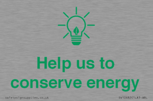 Help us to conserve energy 